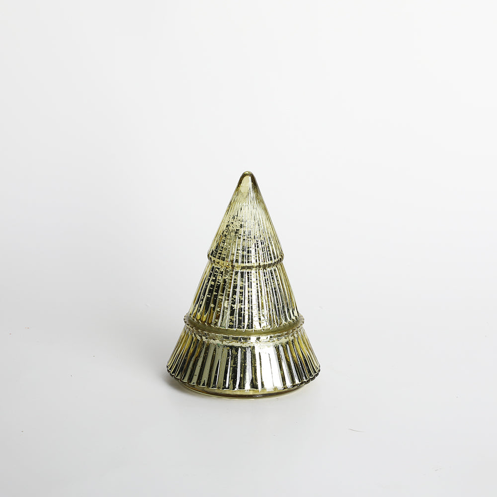Glass Tree Gold Velvet Vanilla Candle