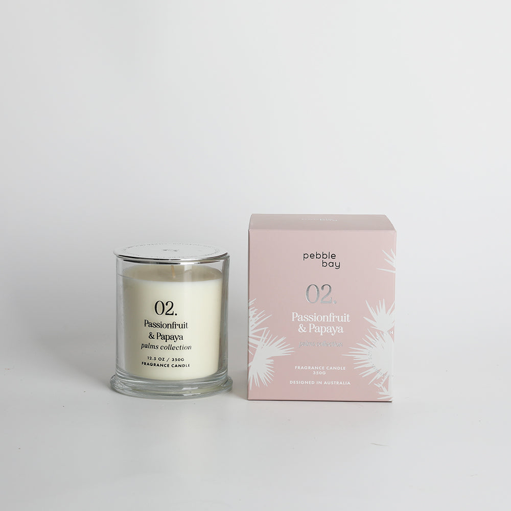Pebble Bay 02 Passionfruit & Papaya Candle 350g