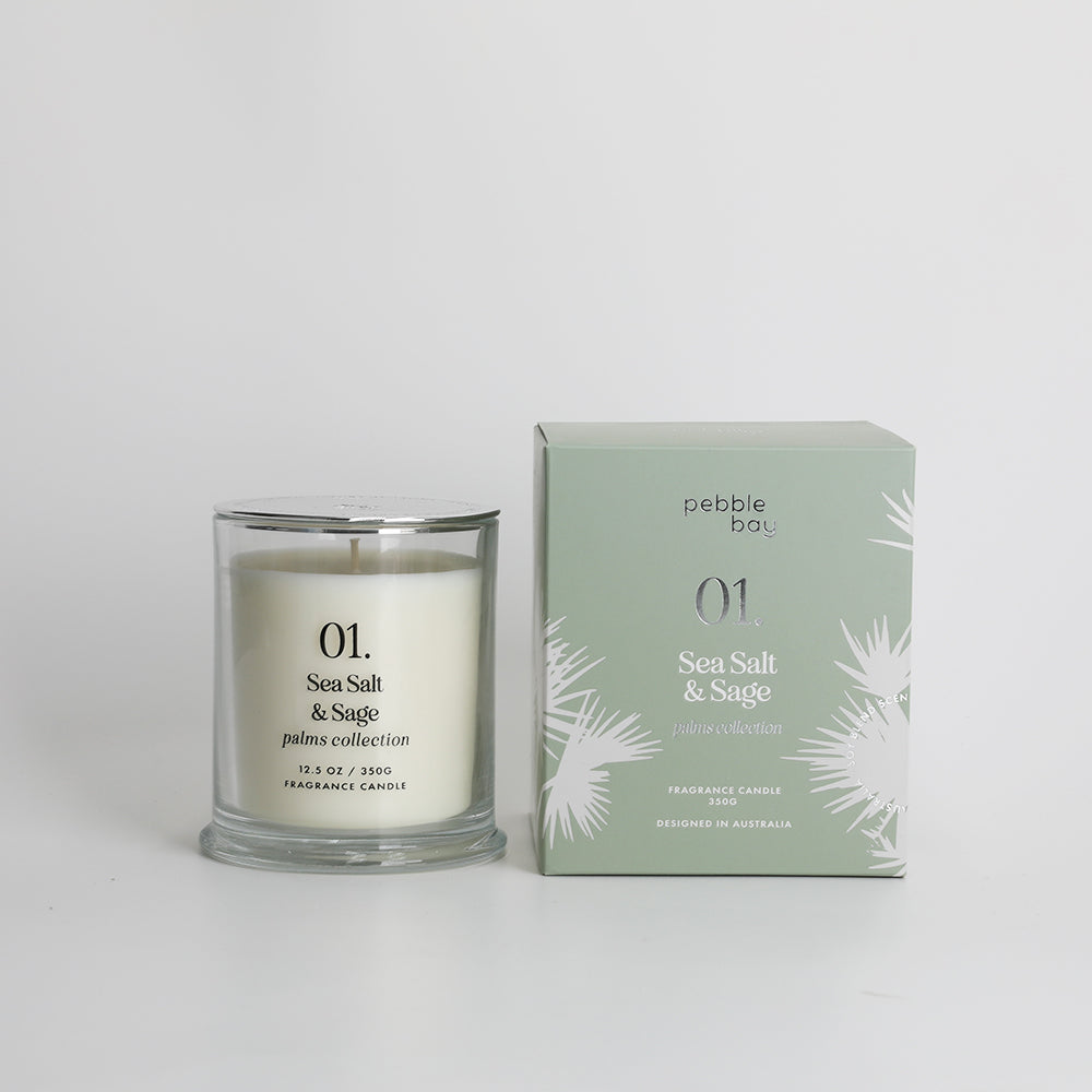 Pebble Bay 01 Sea Salt & Sage Candle 350g