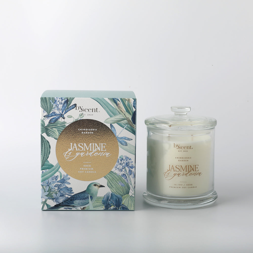 Jasmine & Gardenia 400g Candle By Scents Aviary
