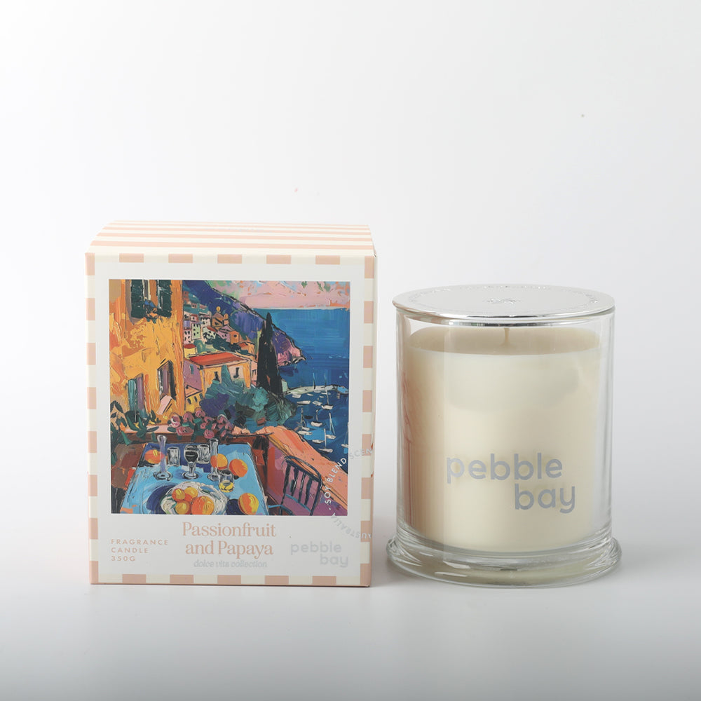 Passionfruit & Papaya 350g Candle Pebble Bay Mediterranean