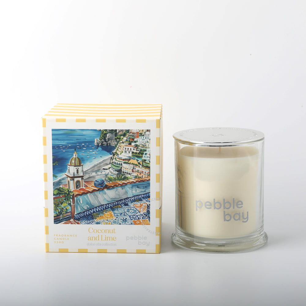 Coconut Lime 350g Candle Pebble Bay Mediterranean