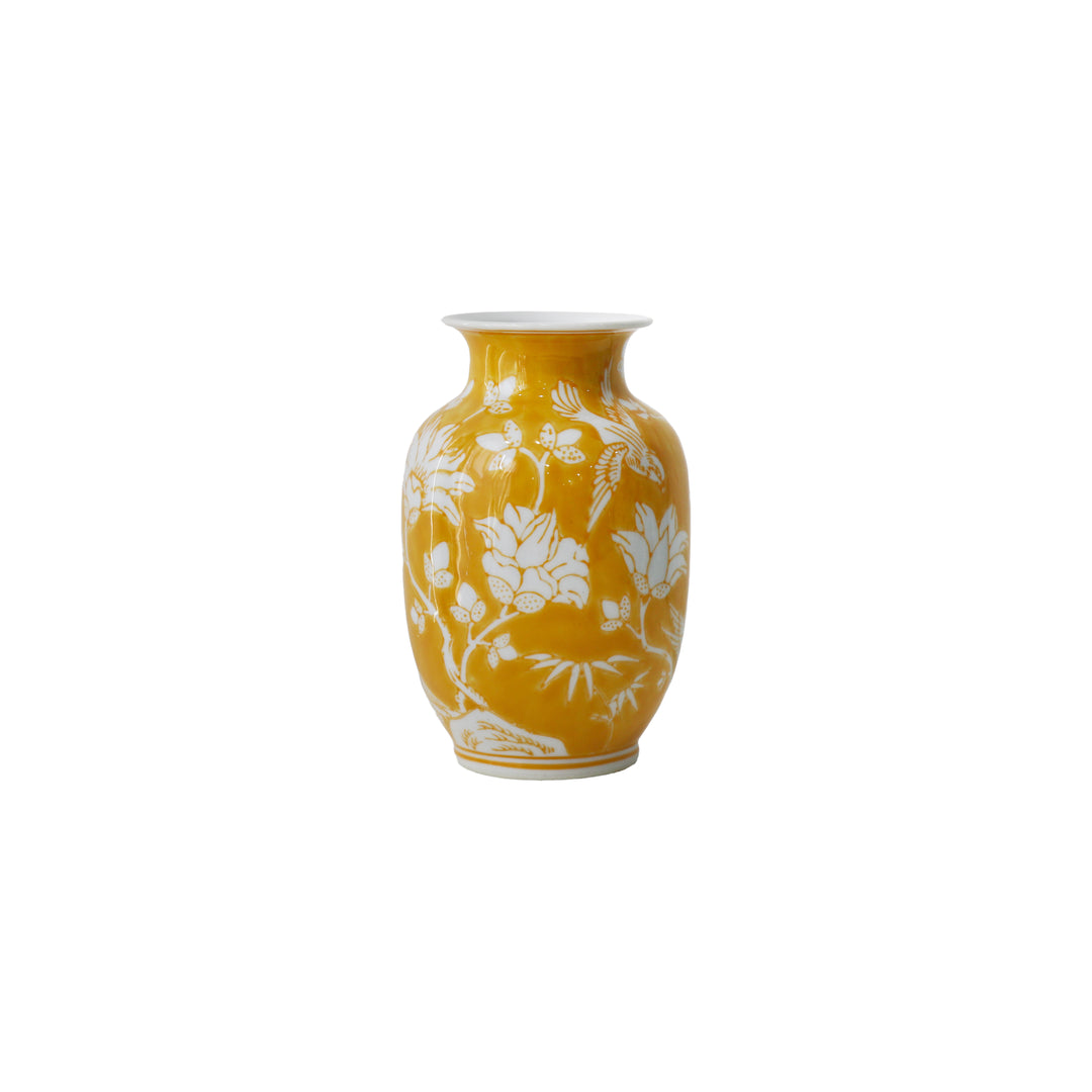 Oriental Vase 15cm Yellow