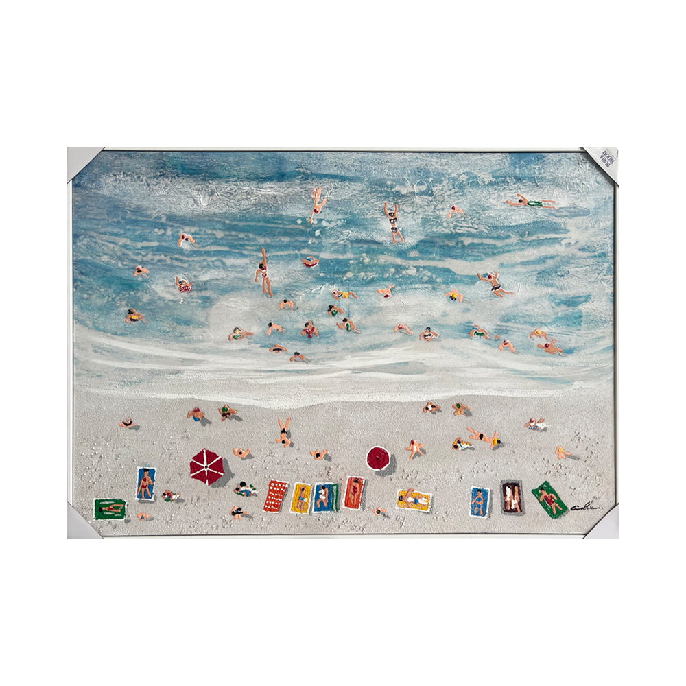 Beachside Wall Art 70x100cm Blue