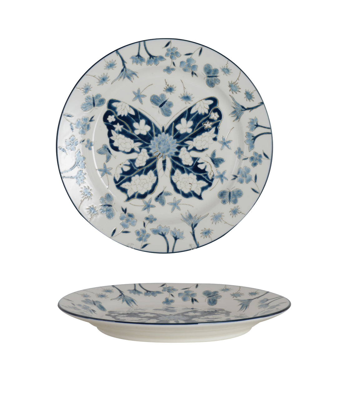 Butterfly Muse S/2 Dinner Plate 28cm White