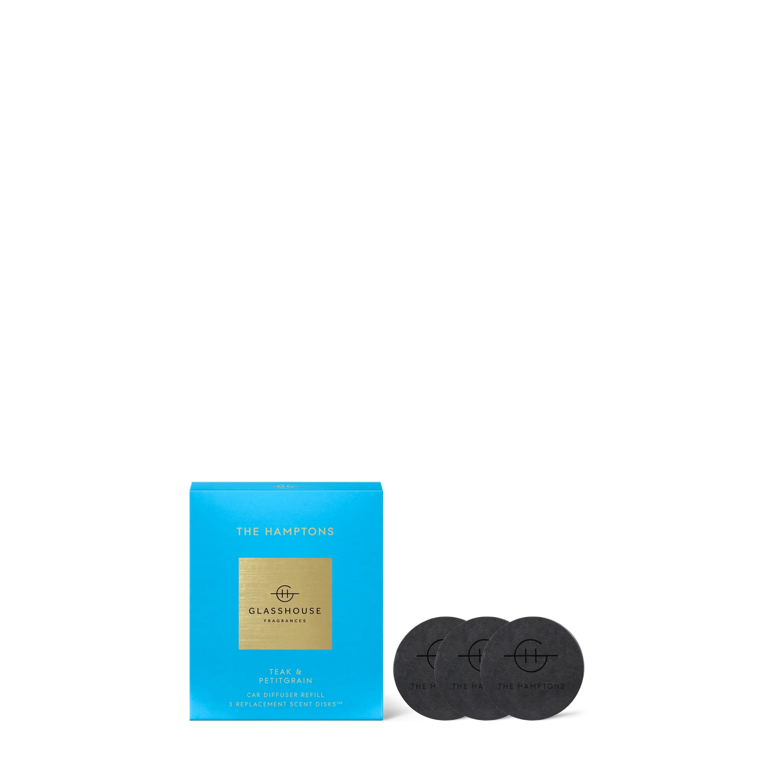 Glasshouse Fragrances The Hamptons 3 Replacement Scent Disks for Car Diffuser
