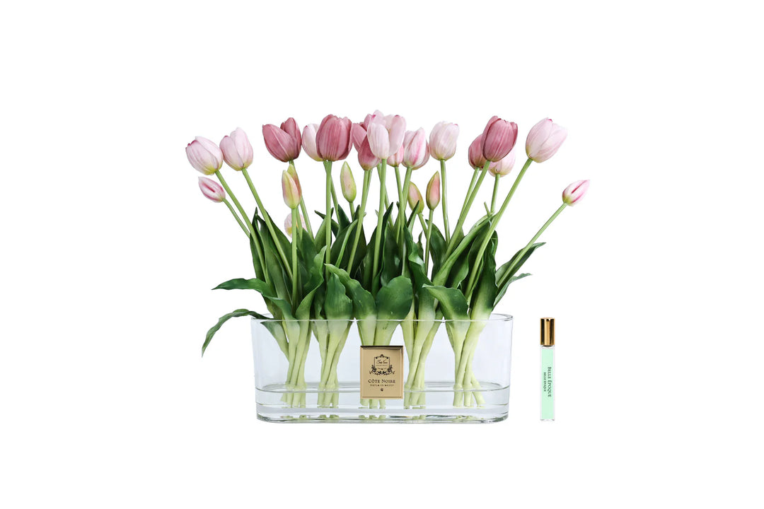 Oval Pink Tulips