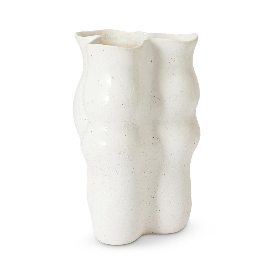 August Wavy Cream Vase 22X20.5X33cm