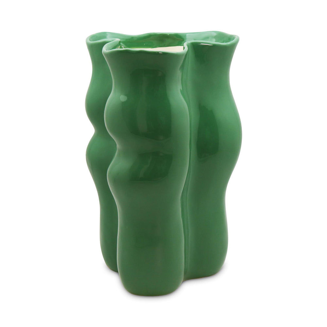 August Wavy Green Vase 22X20.5X33cm