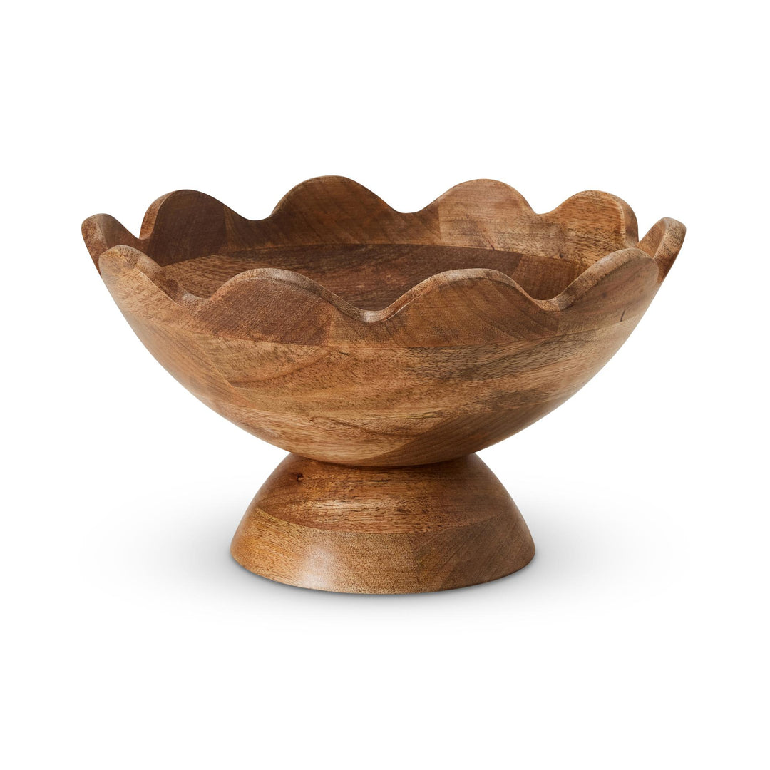 Luca Scalloped Pedestal Bowl D30X18cm