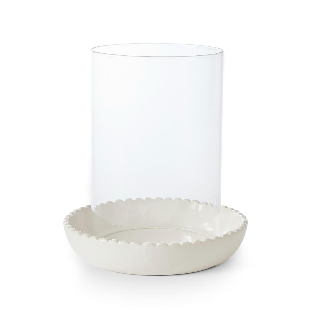 Neve White Ceramic Votive Large D17Xh21Cm