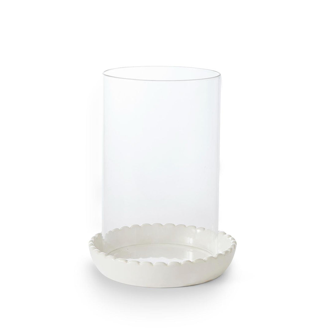 Neve White Ceramic Votive Small D13Xh17Cm