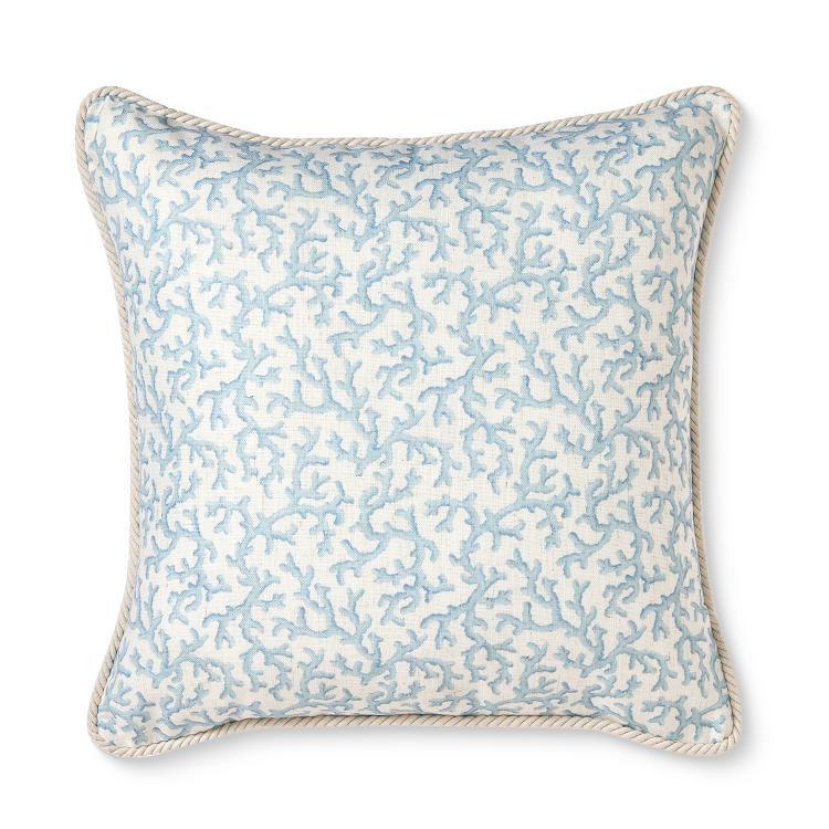 Hayman Coral Blue Cushion 50Cm