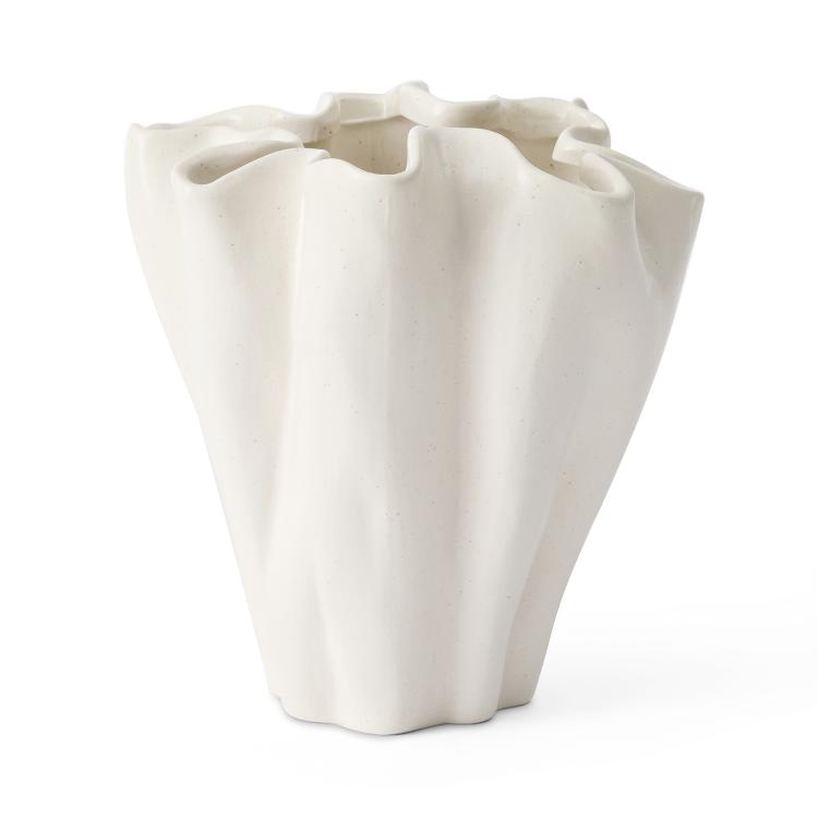 Ripple Cream Vase 16X13X16Cm
