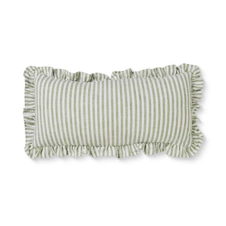 Ruffles Green Cushion 35X70Cm