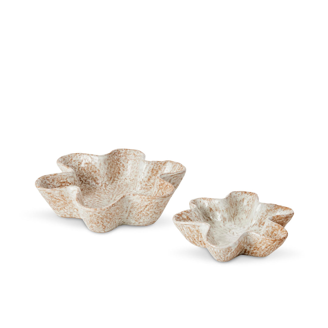 Dana Natural Glazed Wavy Dish Sml 15.2X13X3.2cm