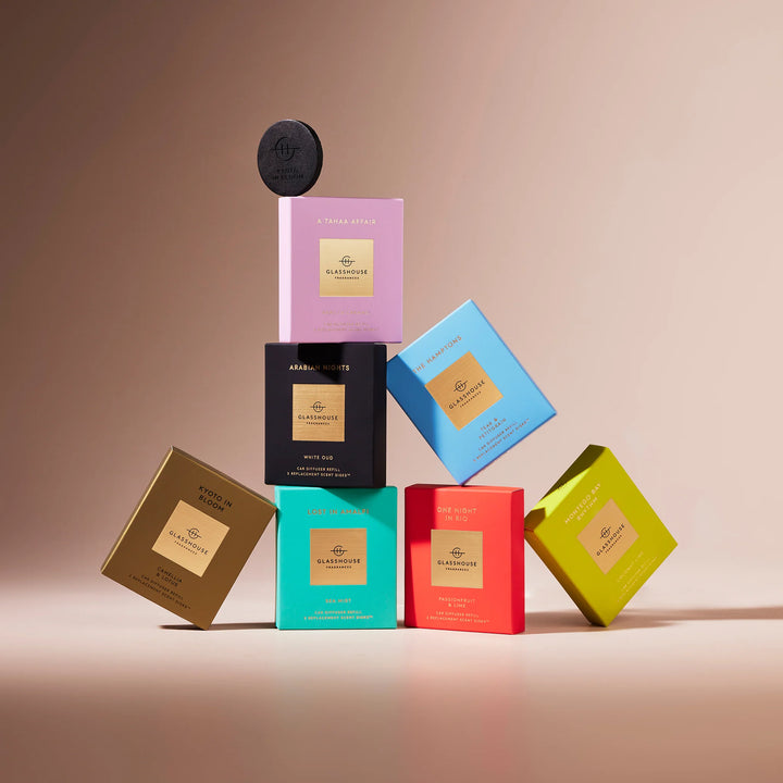 Glasshouse Fragrances Montego Bay Rhythm 3 Replacement Scent Disks for Car Diffuser