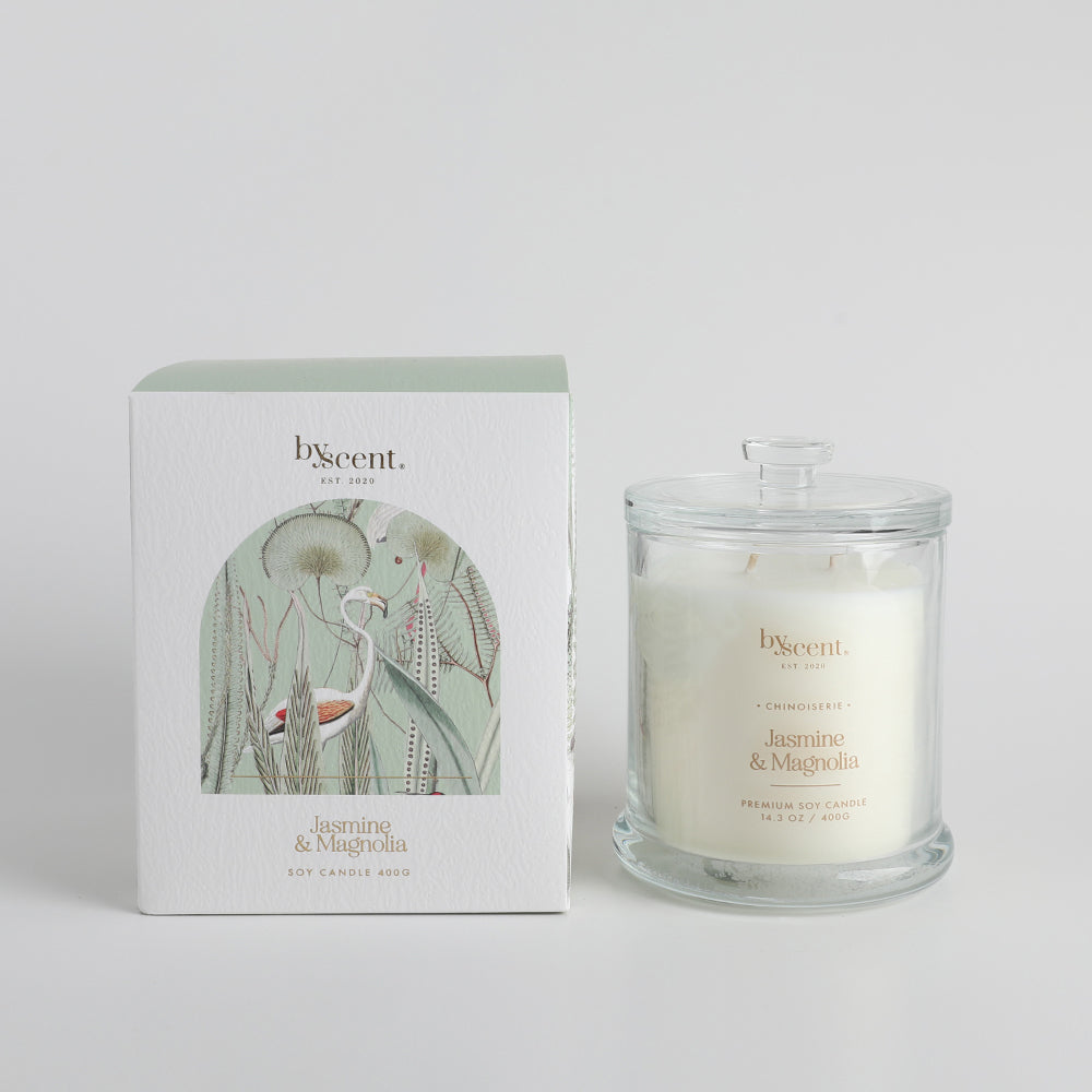 By Scent Botanicals Jasmine & Magnolia 400G Soy Candle