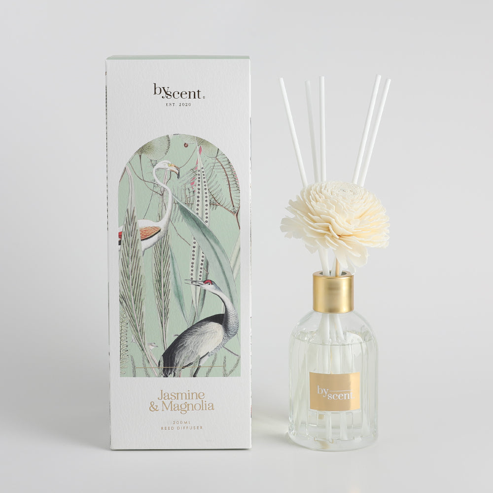 By Scent Botanicals Jasmine & Magnolia Diffuser With Flower 200ml