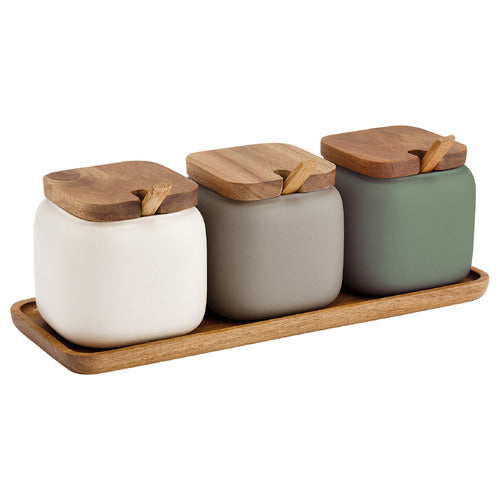 Essentials Assorted Canister & Spoon Counter Set