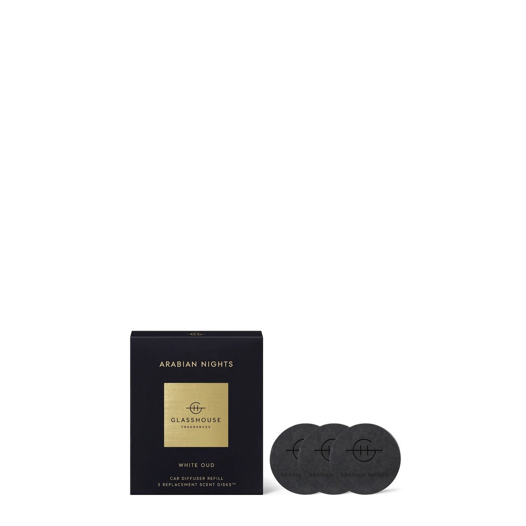 Glasshouse Fragrances Arabian Nights 3 Replacement Scent Disks for Car Diffuser
