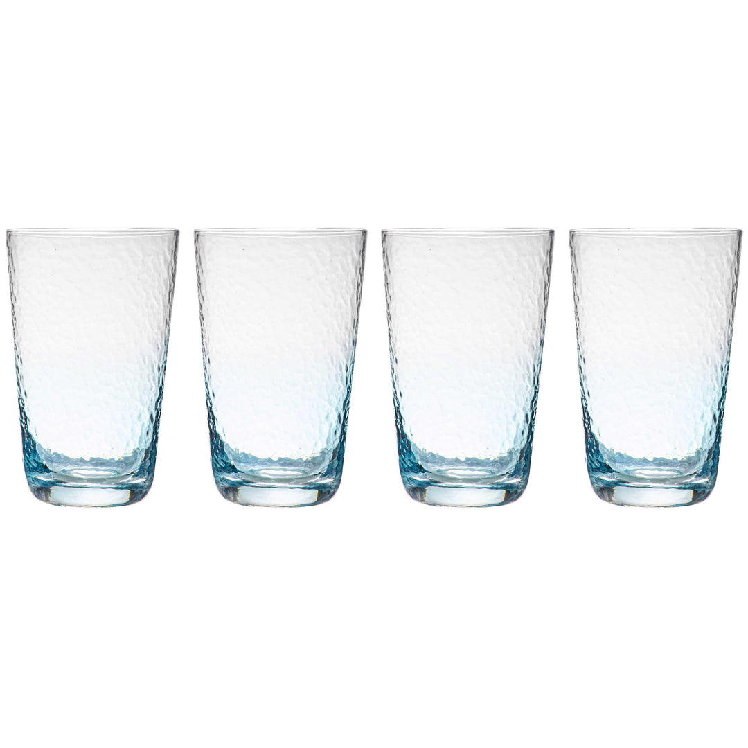 Dimpled Sky Blue 4 Pack Highball Tumbler