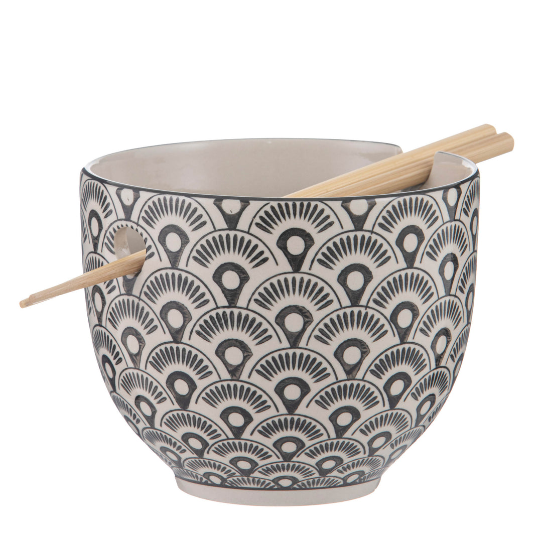 Nara Fan Noodle Bowl With Chopsticks