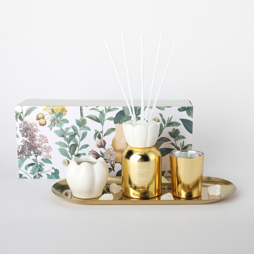 Vanilla Candle & Diffuser Set By Scent