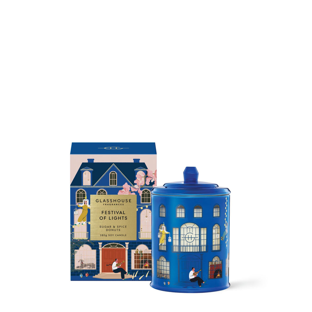 Glasshouse Fragrances Festival of Lights 380g Candle