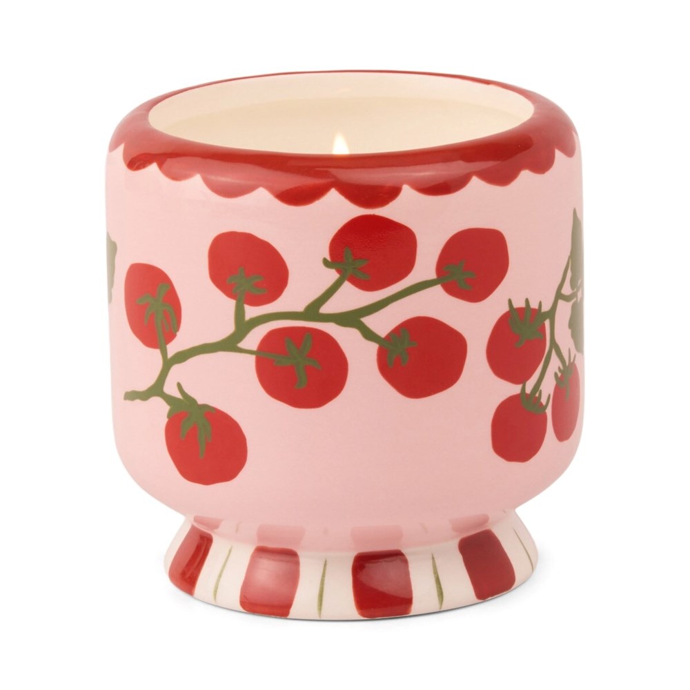 Adopo 8 Oz Tomato Vine Ceramic Candle - Heirloom Tomato
