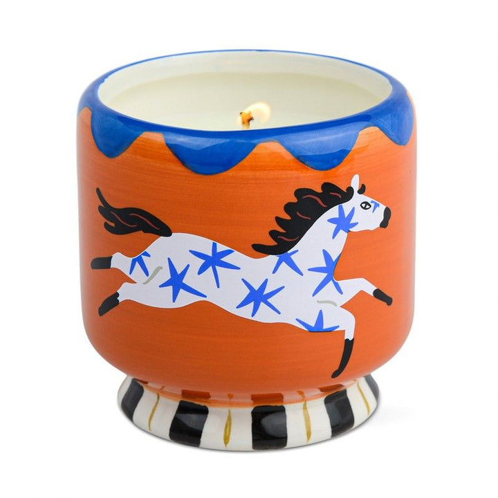 Adopo 8Oz Horse Ceramic Candle - Sienna Sunset