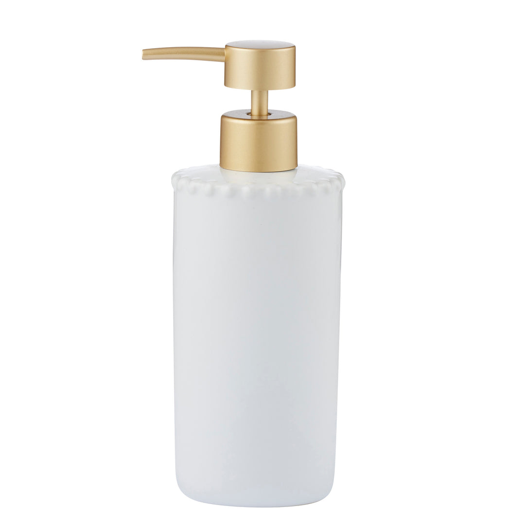 Maeve Cer Soap Dispenser 7.5x18.5cm Wht