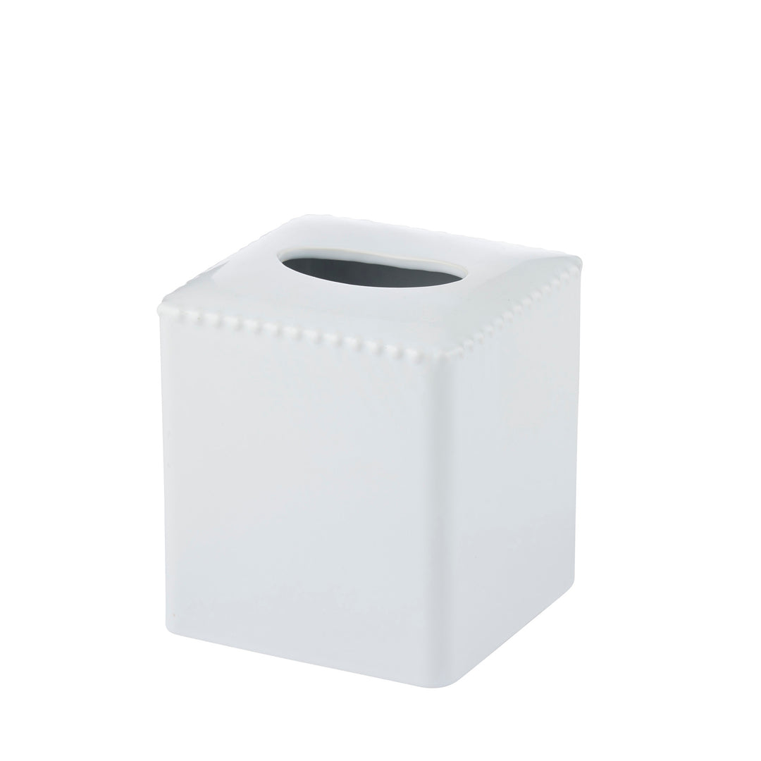 Maeve Cer Tissue Box Cover 14x15.5cm Wht