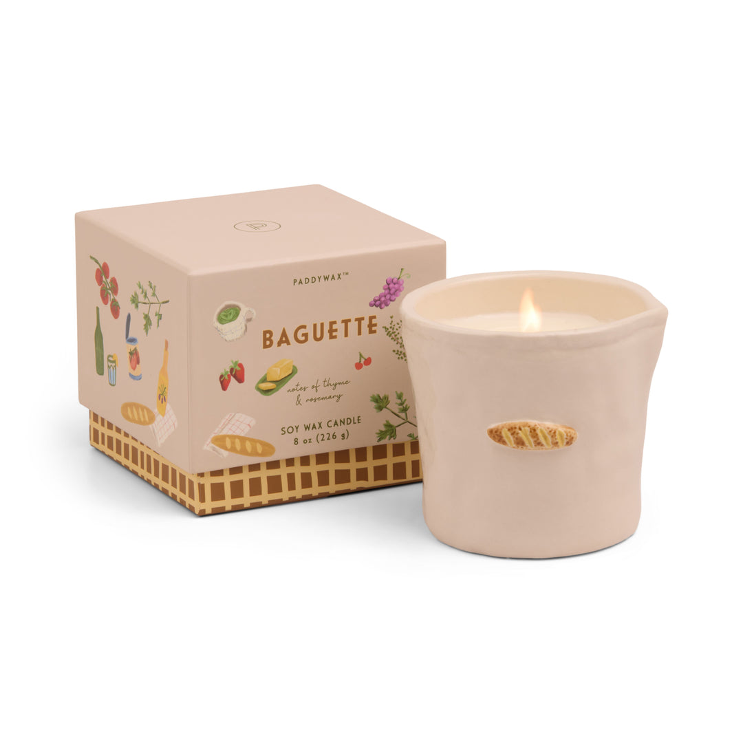 Bistro 8Oz Ceramic Candle French Baguette