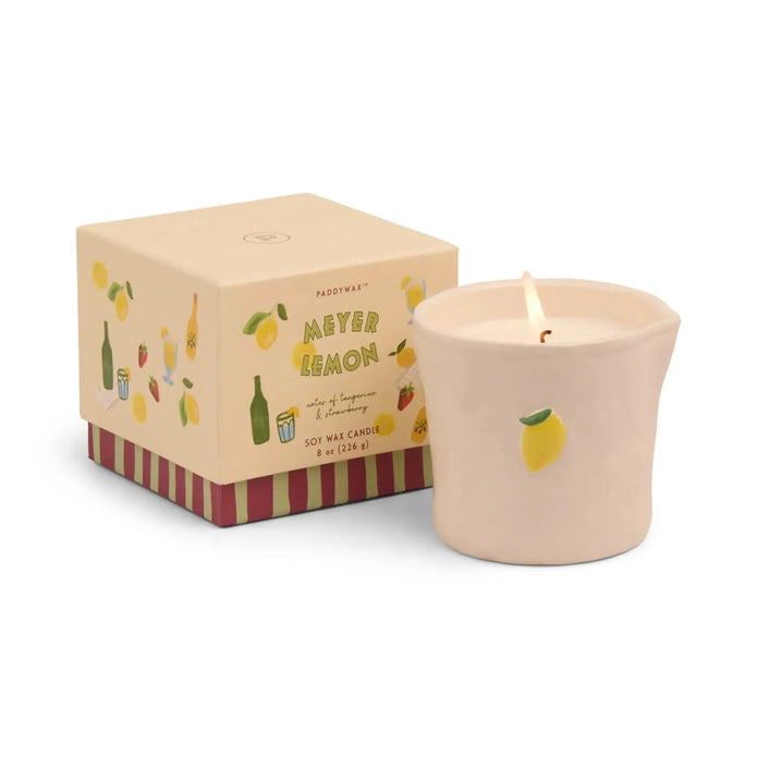 Bistro 8Oz Ceramic Candle Meyer Lemon