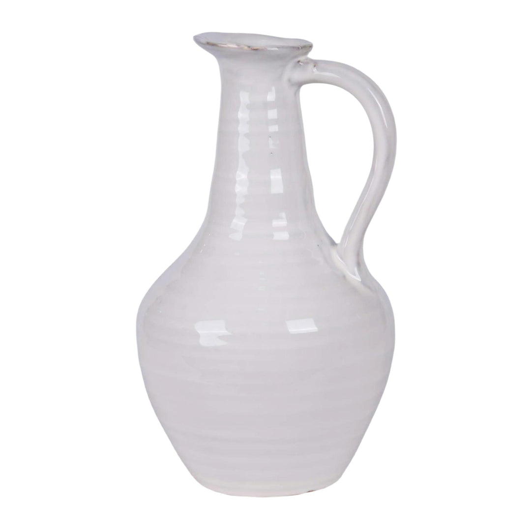 Roxy White Ceramic Jug Lge