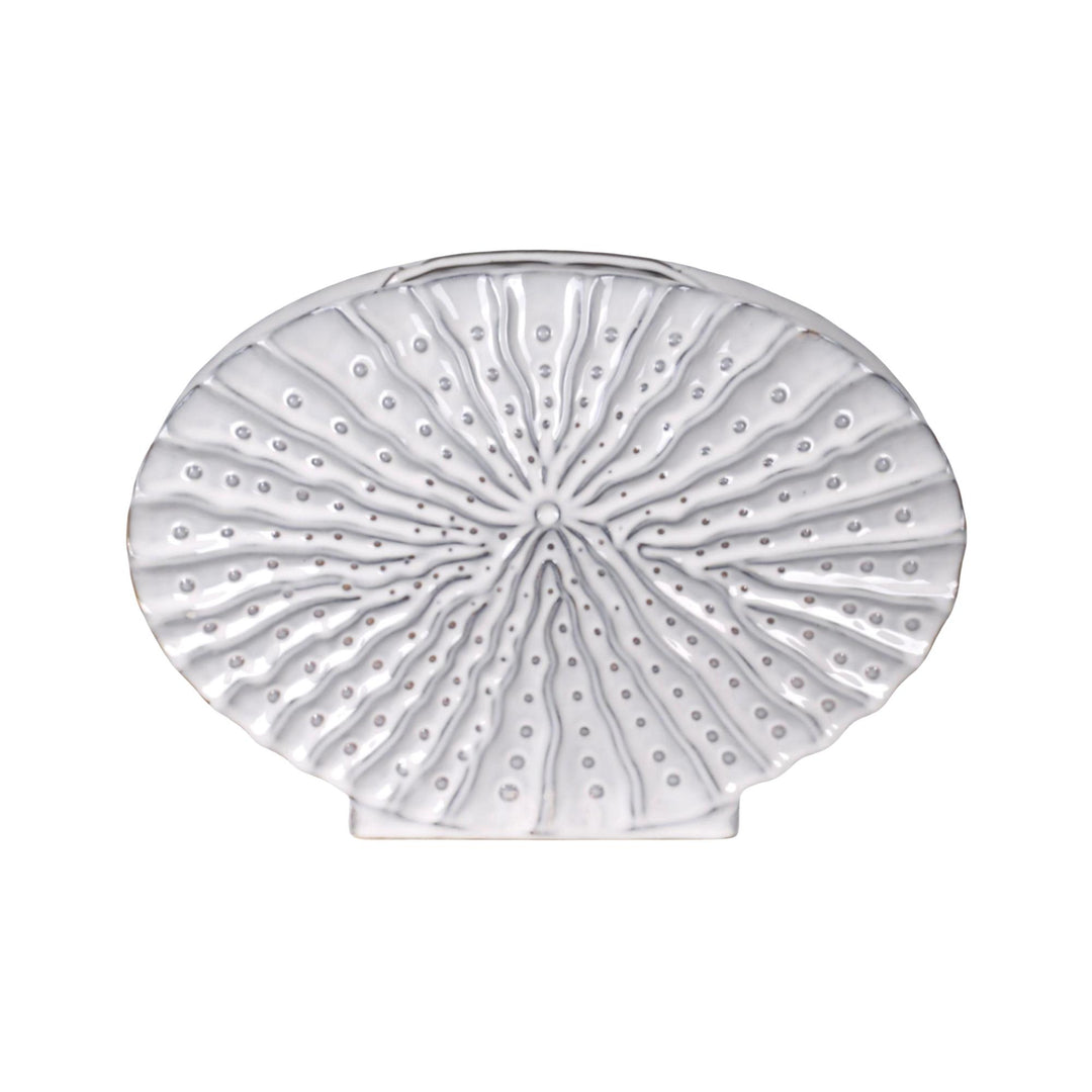 Shelley Taupe Embossed Disc Vase Oval