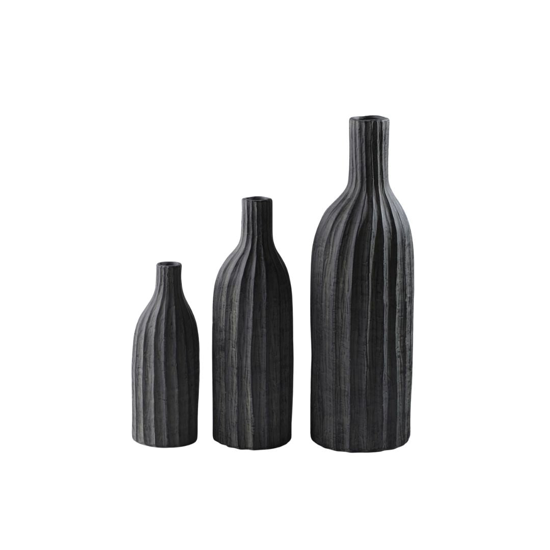 Shadowline Vase Black (L) 49x16.5cm