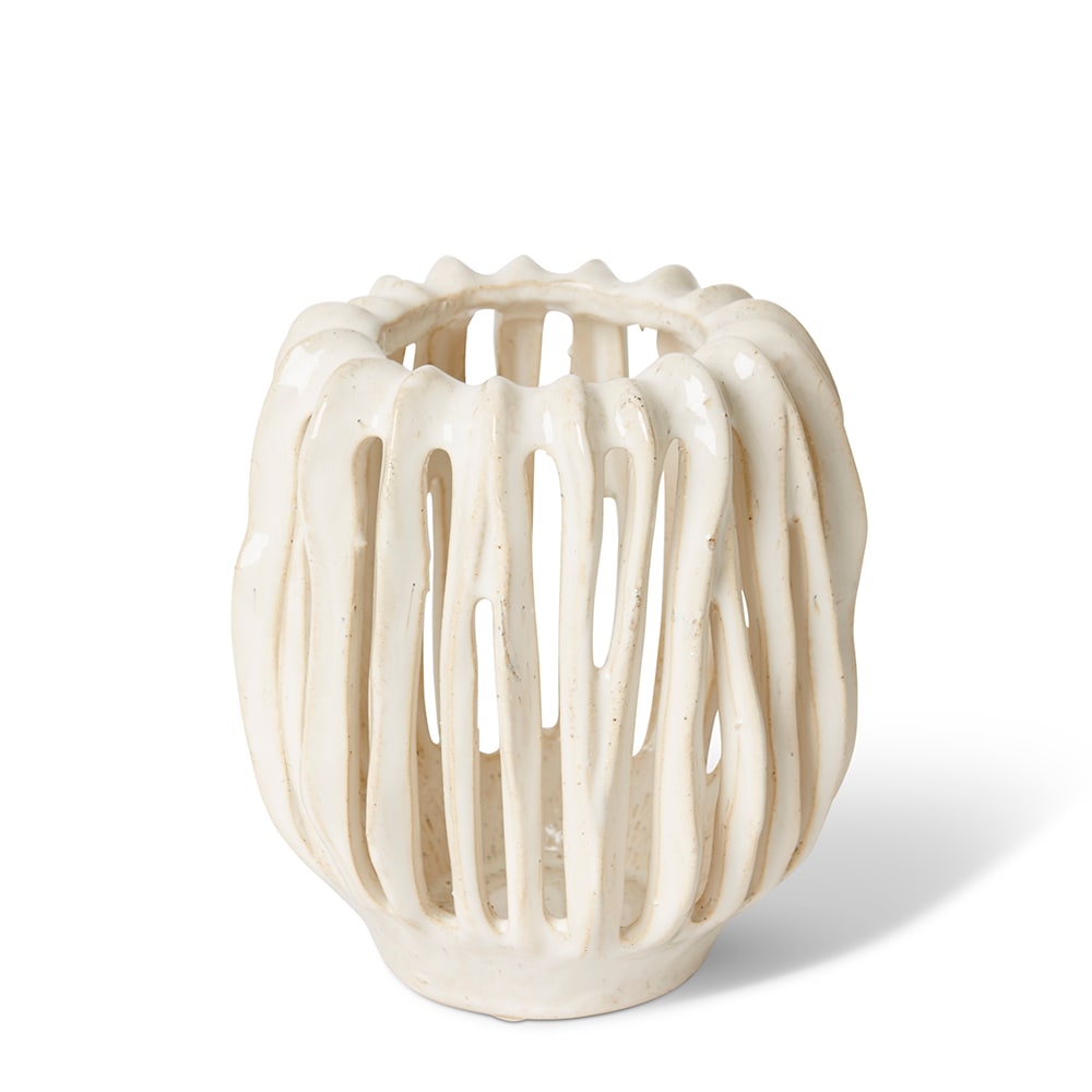 Onyeka Tall Candle Holder White 16x16x17cm