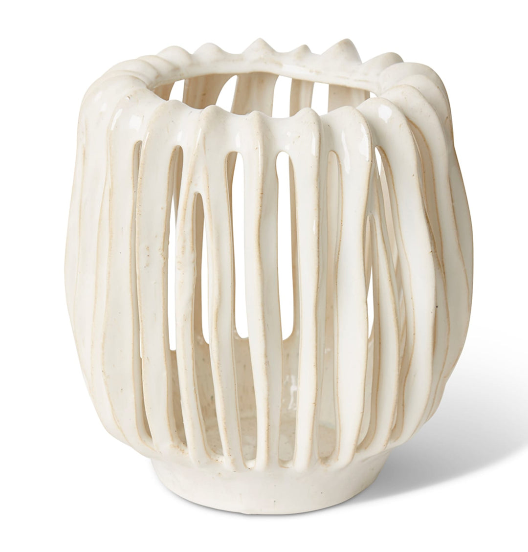 Onyeka Tall Candle Holder White 23x22x22cm