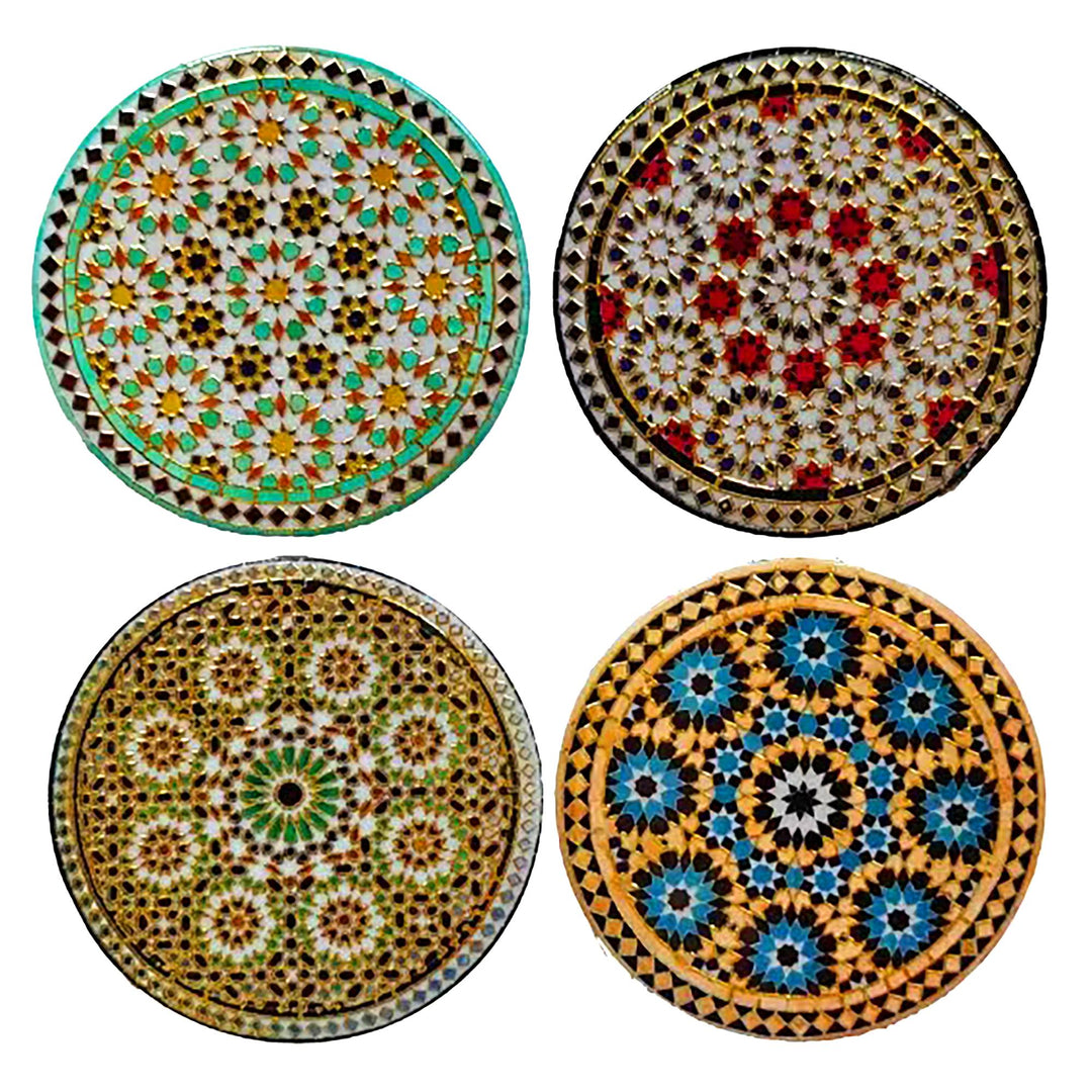 Elbaz Ceramic Coaster Floral Set 4
