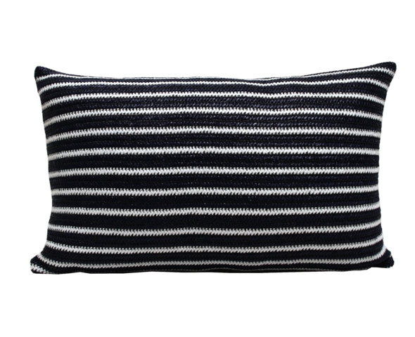 Cushion Stripes Black & White 30X50cm