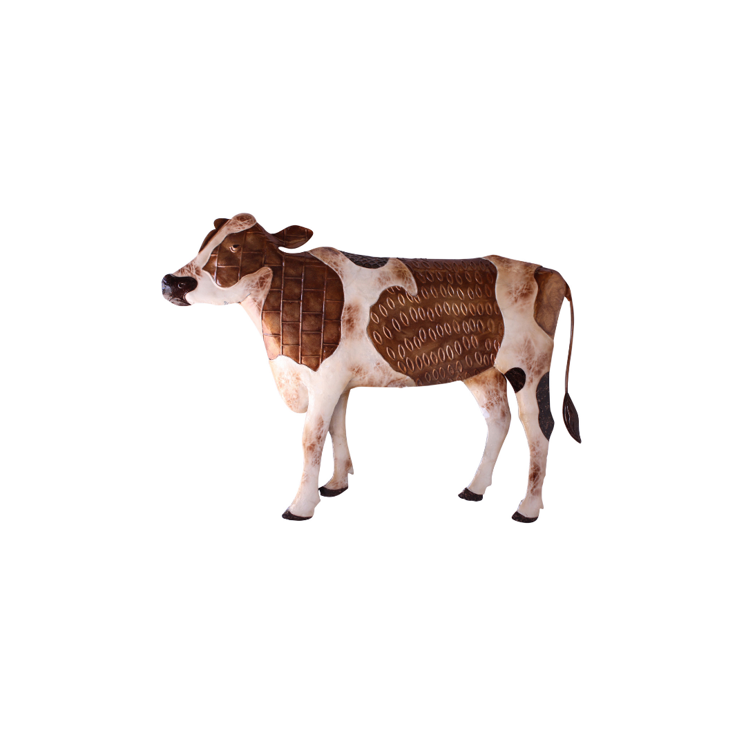 Capiz Cow Wall Art 29x42cm