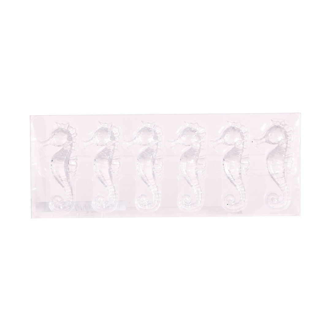 Set of 6 Clear Seahorse Ornaments 16.7x2.3x10.3cm