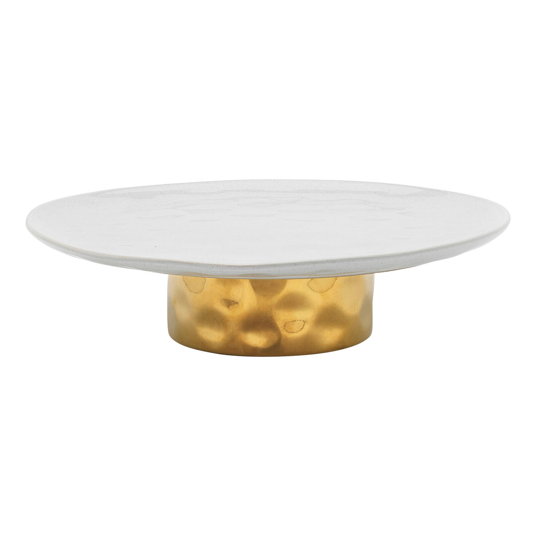 Ecology Speckle Footed Cake Stand 32cm MilkGold Foot