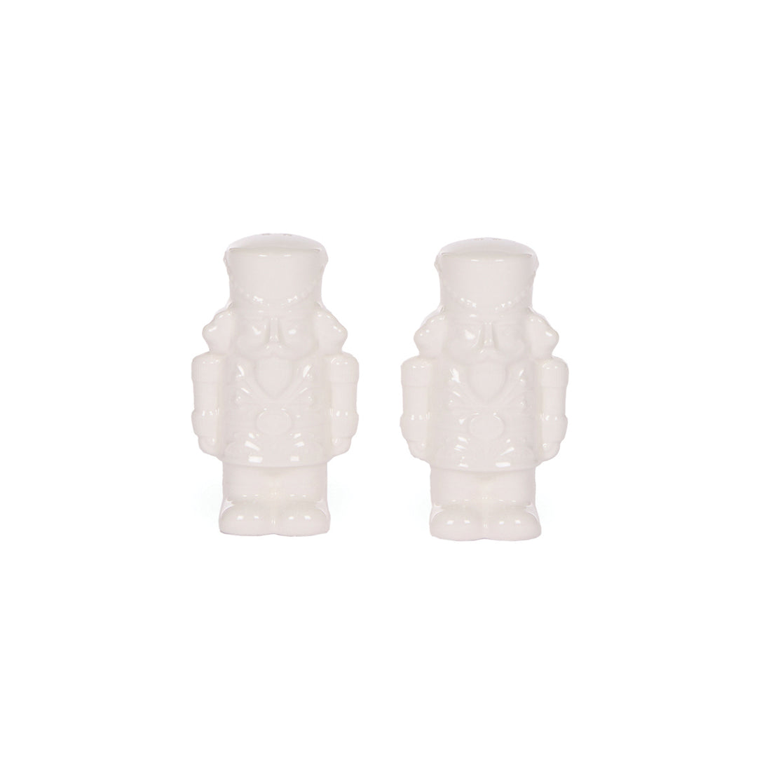 White Nutcracker Salt And Pepper Shakers 5 x 3.5 x 10 cm