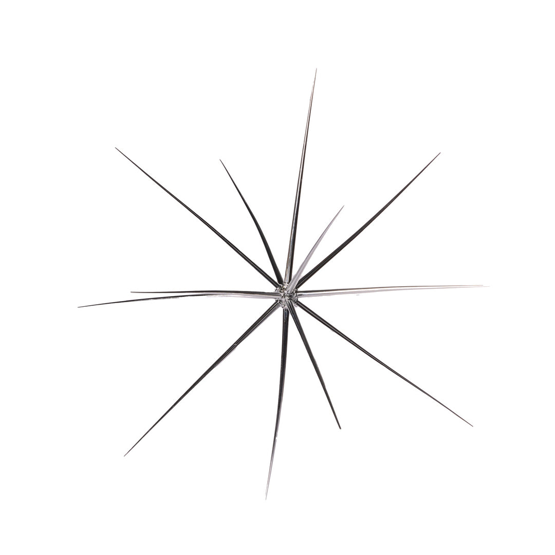Large Metallic Silver Starburst Ornament 40.5x9.5x3cm