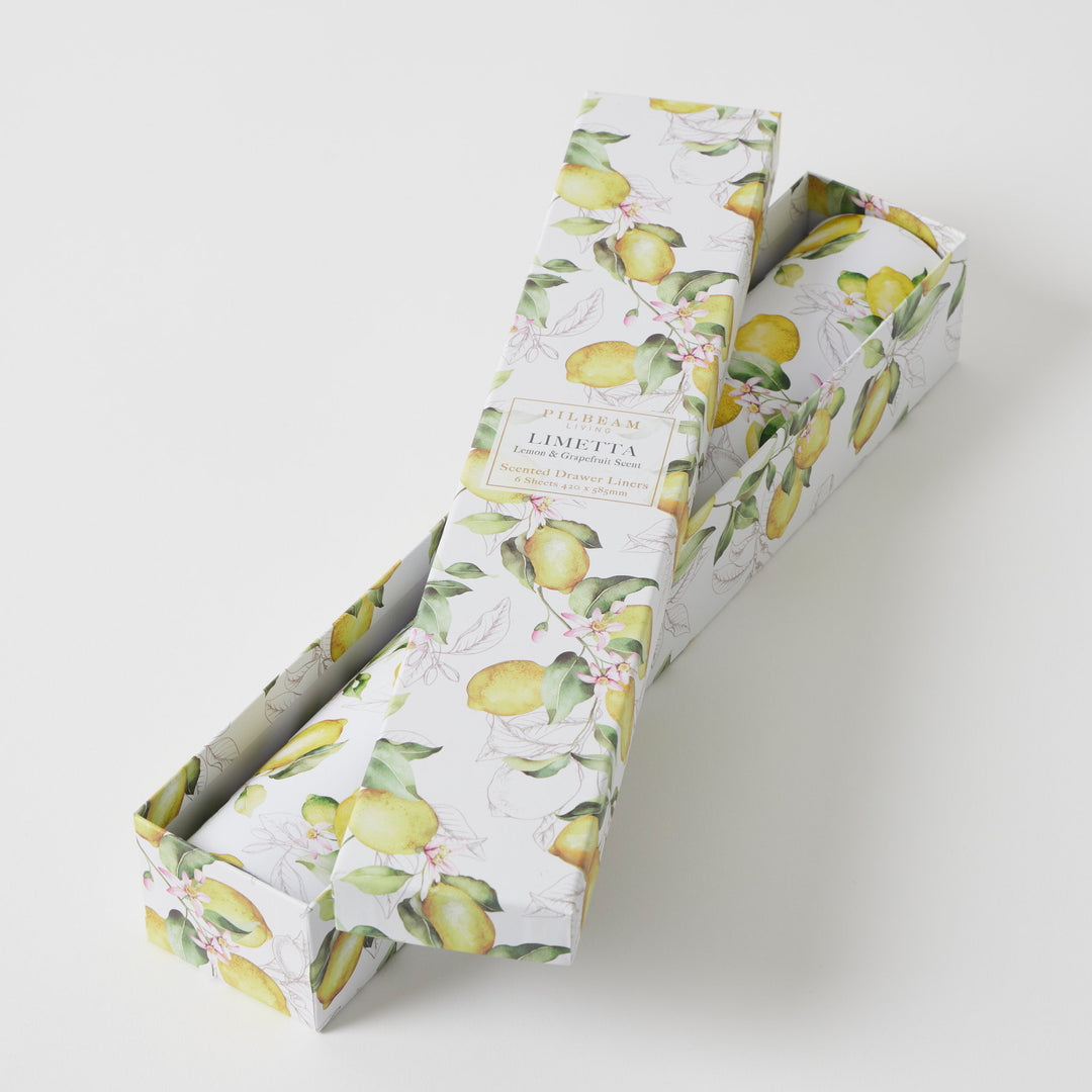 Limetta Scented Drawer Liners 6 Sheets - Lemon & Grapefuit Scent