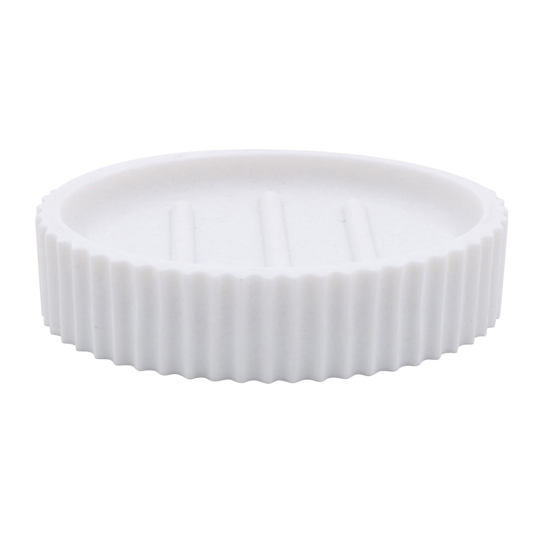 Round Soap Dish White 13X2
