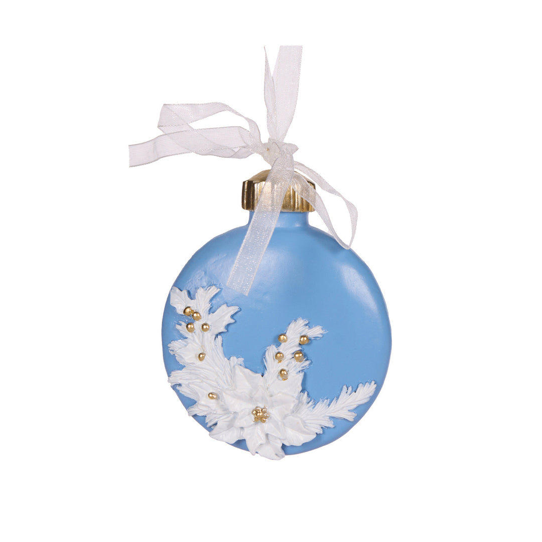 Blue And White Bauble Ornament 7 x 1.5 x 8.5 cm